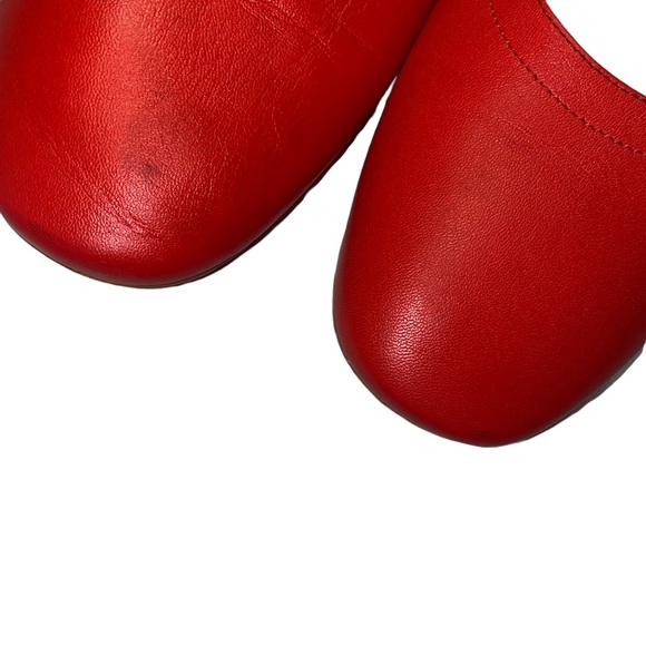 Everlane the day heel block heel red Italian leather 9.5 shoes - Picture 5 of 8